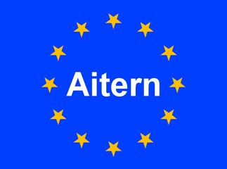 Illustration einer Europaflagge mit der Aufschrift 