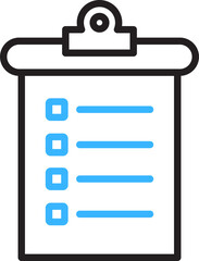 Clipboard and List Line Icon
