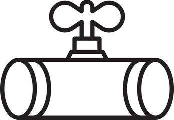 Pipeline and Valve Icon
