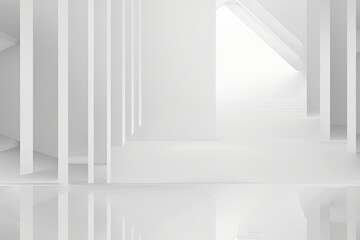 White Minimalist Abstract Background created with Generative AI