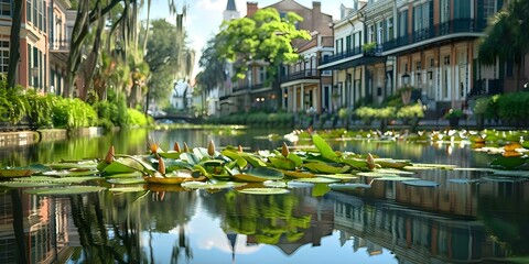 New Orleans USAs natural surroundings. Concept Travel, Nature, Destination, New Orleans, USA