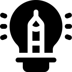 idea icon. vector glyph icon for your website, mobile, presentation, and logo design.