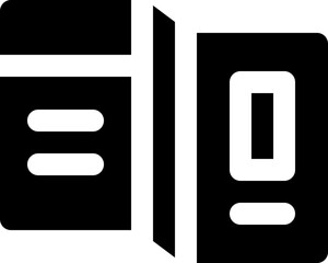 brochure icon. vector glyph icon for your website, mobile, presentation, and logo design.