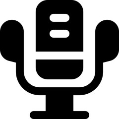 microphone icon. vector glyph icon for your website, mobile, presentation, and logo design.