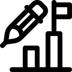 mission icon. vector line icon for your website, mobile, presentation, and logo design.