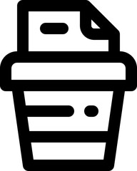 trash file icon. vector line icon for your website, mobile, presentation, and logo design.