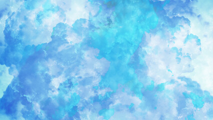 Light blue-green abstract pattern Gradient Painted watercolor paper texture. Blue watercolor and paper texture. Mint abstract watercolor texture background. 