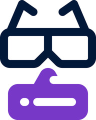 eyeglasses icon. vector dual tone icon for your website, mobile, presentation, and logo design.