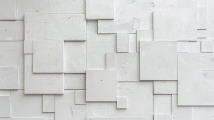 Naklejka premium White Geometric Wall Texture
