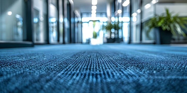 Professional dry cleaning service for office carpets with thorough drying process. Concept Office Carpet Cleaning, Dry Cleaning Service, Thorough Drying Process, Professional Cleaners