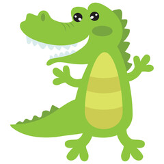 Fototapeta premium Cute crocodile vector cartoon illustration