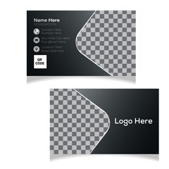 Modern black creative business card design 