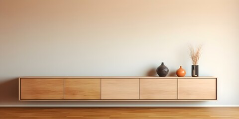 Choose floating cabinets to maximize floor space in a room. Concept Floating cabinets, wall-mount cabinets, storage solutions, minimalist design