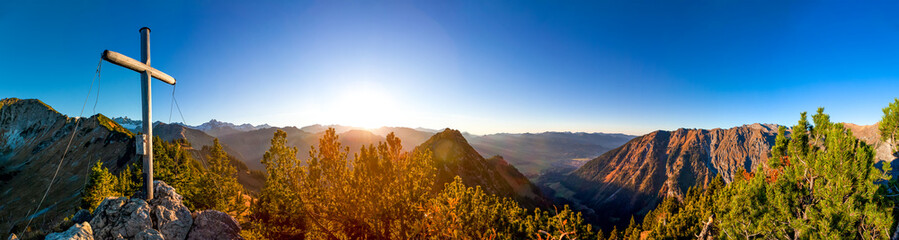 Sunset in the Allgäu Mountains in Bavaria - Germany