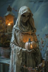 Haunting Halloween Props in Elegant Light