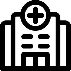Obraz premium hospital icon. vector line icon for your website, mobile, presentation, and logo design.