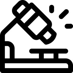 microscope icon. vector line icon for your website, mobile, presentation, and logo design.