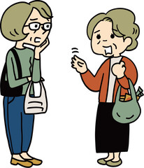 おばさん2人の立ち話