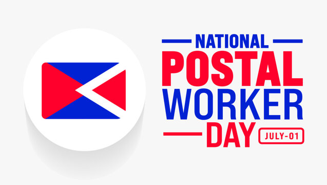 National Postal Worker Day background template. Holiday concept. Use a background, banner, placard, card, and poster design template with text inscription and standard color. vector illustration. - Powered by Adobe