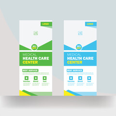 Medical rollup banner design template