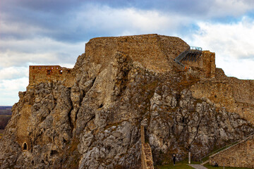 Preserved ruins of Devín Castle, Slovakia