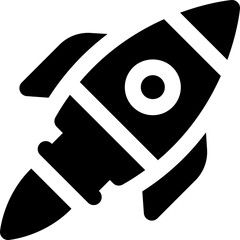 rocket icon. vector glyph icon for your website, mobile, presentation, and logo design.