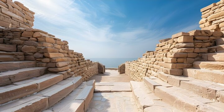 Iconic archaeological ruins of MohenjoDaro in Sindh Pakistan. Concept Ancient Civilization, History, Indus Valley, Archaeological Site, Sindh Pakistan