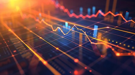 Financial stability and analysis  intersecting lines grid background for finance concept