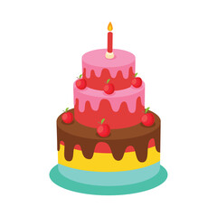 Yummy birthday cake design