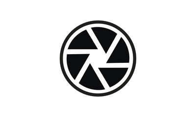 Camera shutter icons set Photography aperture symbol Photo camera diaphragm illustration vector.