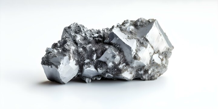 Isolated dysprosium rare earth element on white background. Concept Isolated dysprosium, rare earth element, white background, chemical element, periodic table