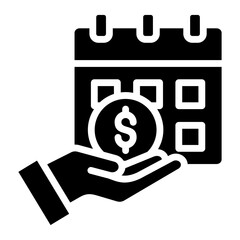 Receive Salary  Icon Element For Design