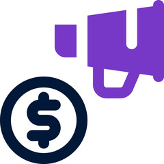 budget marketing icon. vector dual tone icon for your website, mobile, presentation, and logo design.