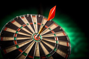 Obraz premium Bullseye with a dart in the center