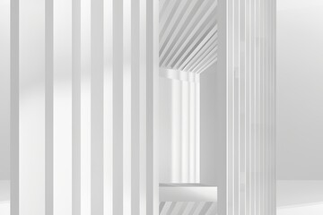 Fototapeta premium White Minimalist Abstract Background created with Generative AI