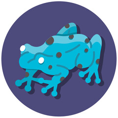 Blue Poison Dart Frog Icon