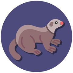 Fototapeta premium Ferret Icon