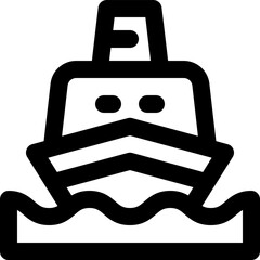 ship icon. vector line icon for your website, mobile, presentation, and logo design.