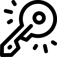 key icon. vector line icon for your website, mobile, presentation, and logo design.