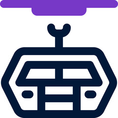 cable car icon. vector dual tone icon for your website, mobile, presentation, and logo design.