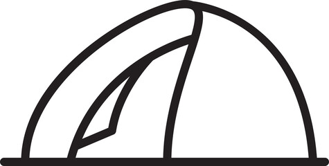 Camping Tent Icon Line Art
