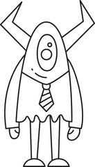 Doodle Monster Cartoon
