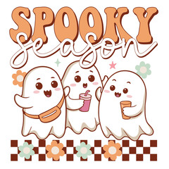 Retro Halloween sublimation design