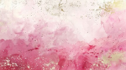 Obraz premium Pink watercolor wall art painting, marble in pink and gold style, star art, sparklecore, mythological imagery, pink art background