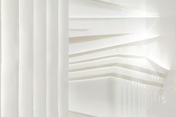White Minimalist Abstract Background created with Generative AI