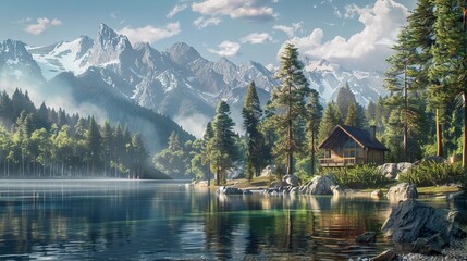 Fototapeta premium Mountain Retreat