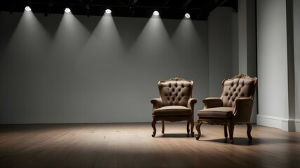 two chairs at stage