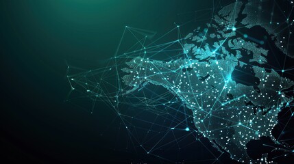 North America Connected by Digital Lines