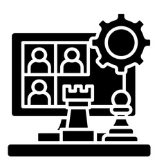 Virtual Team Building Icon