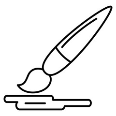 paintbrush filled outline icon